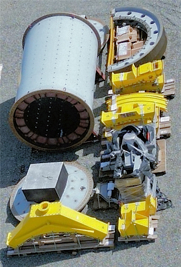 Unused Outotec 2.7m X 4.1m (8.6' X 13.5') Ball Mill, 450 Hp (336 Kw) Motor)